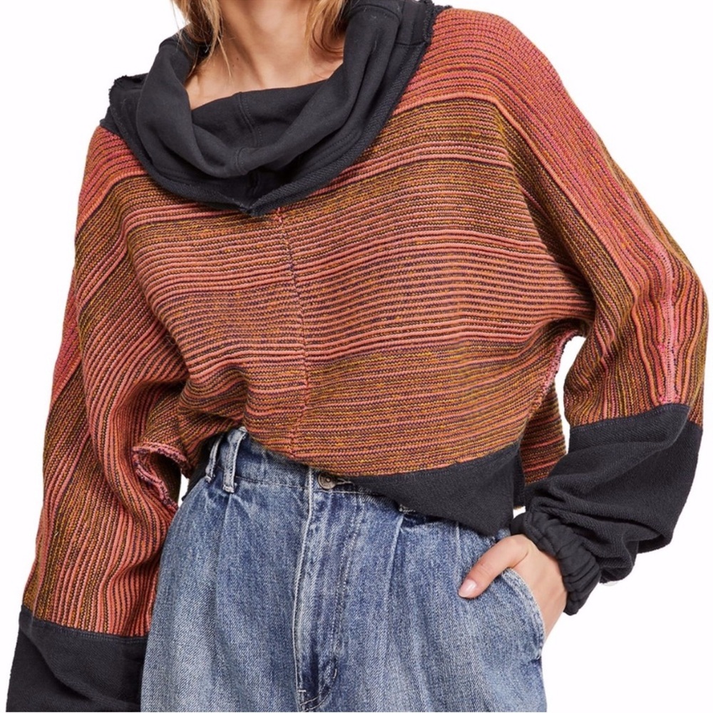 Free People Catch a Smile Sweater-Sunrise Combo NWT